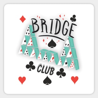 Bridge Club Design White Magnet